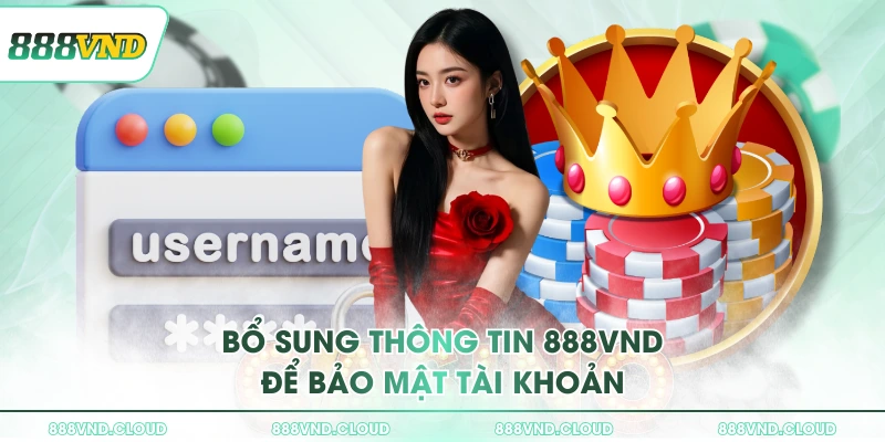 Bổ sung thông tin 888VND để bảo mật tài khoản